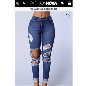 Fashion nova beach bum jeans